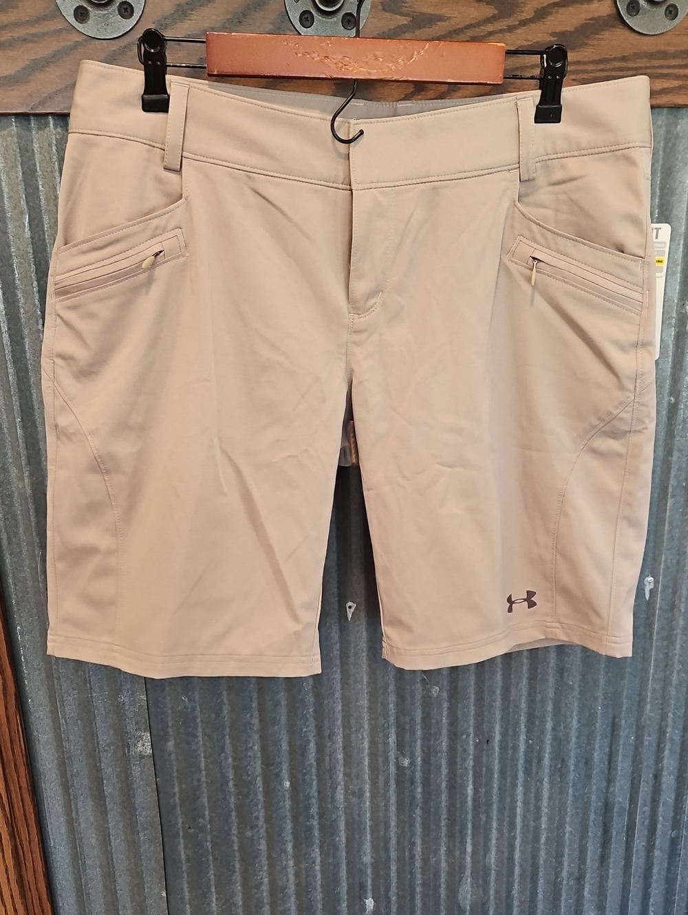 Under Armour Women's Taupe Performance Bermuda Shorts